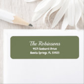 Custom Modern Stylish Sage Green Address Label ラベル (インサイチュ)