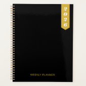 Custom Modern Text Stylish WEEKLY PLANNER プランナー手帳 (正面)