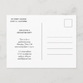 Custom Modern Vertical Photo Graduation Invitation インビテーションポストカード (裏面)
