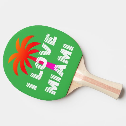 Custom Modern vibrant summer Miami green 卓球ラケット (横)