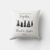 custom modren boho christmas pillow for couples クッション (裏面)