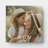 Custom Mom Est. Mothers Day Modern Script Photo フォトプラーク (正面)