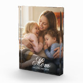 Custom Mom Established Elegant Script Photo フォトブロック (右)