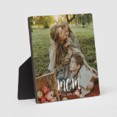 Custom Mom Established Est. Modern Script Photo フォトプラーク (正面)