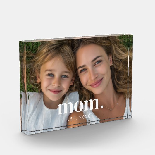 Custom Mom Established Modern Minimal Photo フォトブロック (左)
