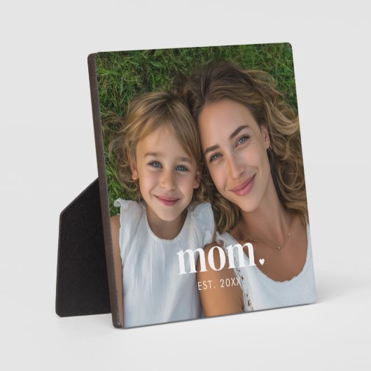 Custom Mom Established Modern Minimal Photo フォトプラーク (正面)
