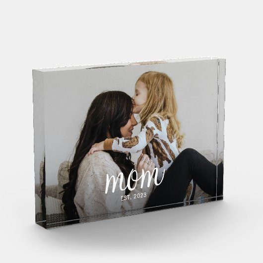 Custom Mom Established Modern Script フォトブロック (左)