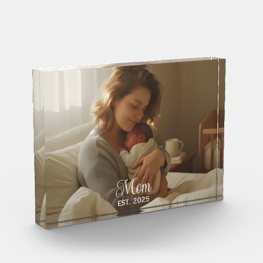 Custom Mom Established Modern Script フォトブロック (左)