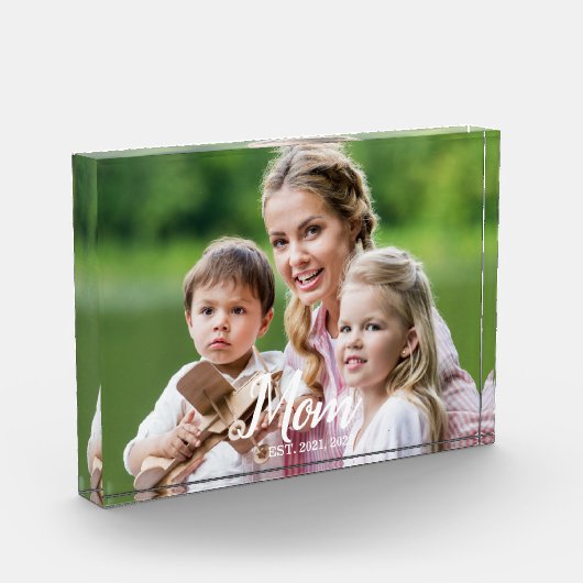 Custom Mom Established Modern Script  フォトブロック (左)