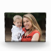 Custom Mom Established Modern Script フォトブロック (正面)