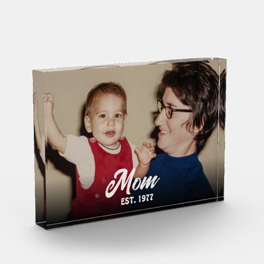 Custom Mom Established Modern Script フォトブロック (左)
