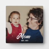Custom Mom Established Modern Script フォトプラーク (正面)