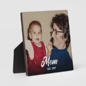 Custom Mom Established Modern Script フォトプラーク (正面)