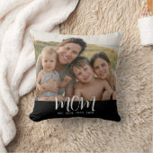 Custom Mom Established Modern Script Photo クッション (ブランケット)