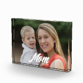 Custom Mom Established Modern Script Photo フォトブロック (右)