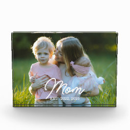 Custom Mom Established Modern Script Photo フォトブロック