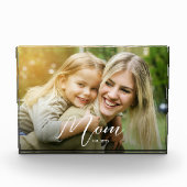 Custom Mom Established Modern Script Photo フォトブロック (正面)