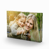 Custom Mom Established Modern Script Photo フォトブロック (右)