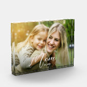 Custom Mom Established Modern Script Photo フォトブロック (左)