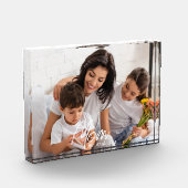 Custom Mom Established Modern Script Photo フォトブロック (左)