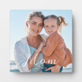 Custom Mom Established Modern Script Photo  フォトプラーク (正面)