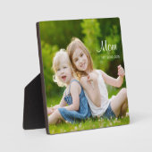 Custom Mom Established Modern Script Photo フォトプラーク (正面)