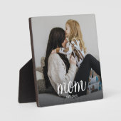 Custom Mom Established Modern Script Photo フォトプラーク (正面)