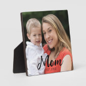 Custom Mom Established Modern Script Photo フォトプラーク (正面)