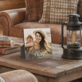 Custom Mom Established Modern Script Photo フォトプラーク