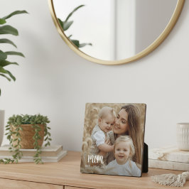 Custom Mom Established Modern Script Photo フォトプラーク