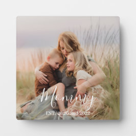 Custom Mom Established Modern Script Photo  フォトプラーク