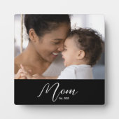 Custom Mom Established Modern Script Photo フォトプラーク (正面)