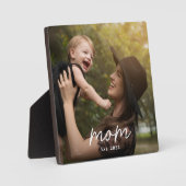 Custom Mom Established Modern Script Photo フォトプラーク (正面)