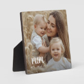 Custom Mom Established Modern Script Photo フォトプラーク (正面)