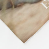 Custom Mom Established Modern Script Photo  フリースブランケット (角)