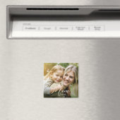 Custom Mom Established Modern Script Photo マグネット (インサイチュ (食洗機))