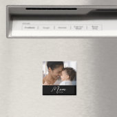 Custom Mom Established Modern Script Photo マグネット (インサイチュ (食洗機))