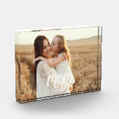 Custom Mom Established Modern Script Photo Block フォトブロック (左)