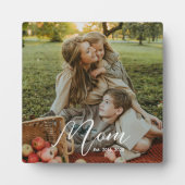 Custom Mom Established Modern Script Photo Plaque フォトプラーク (正面)