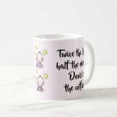 Custom Mom Of Twins Fun Gift, Double The コーヒーマグカップ (正面右)