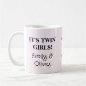Custom Mom Of Twins Fun Gift, Double The コーヒーマグカップ (左)