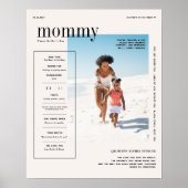 Custom Mom Photo Keepsake Modern Design ポスター (正面)