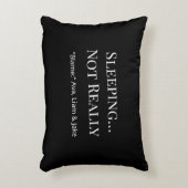 Custom Mom Sleeping Not Really Black White Pillow  アクセントクッション (正面(垂直))