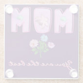Custom Mom Typography Design,  ガラスコースター (裏面)