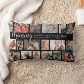 Custom Mommy 18 Photo Collage ランバークッション (ブランケット)