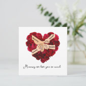 Custom Mommy From Kids Love Heart Mother's Day カード (スタンド正面)