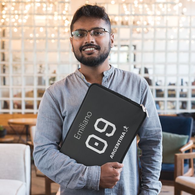 Custom Monochromatic Argentinian National Team  ラップトップスリーブ (クリエイターアップロード済み)