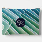 Custom Monogram Accessory Pouch – Modern Abstract アクセサリーポーチ (正面)