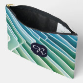 Custom Monogram Accessory Pouch – Modern Abstract アクセサリーポーチ (見開き)