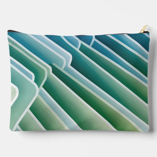 Custom Monogram Accessory Pouch – Modern Abstract アクセサリーポーチ (裏面)